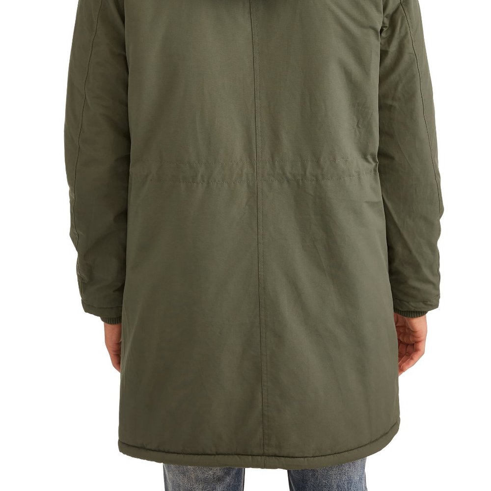 New Men's Fleece-lined Olive-green Winter Parka. - Picture 5 of 12